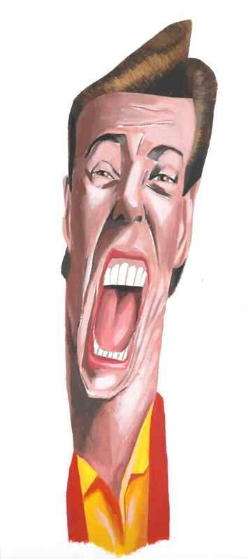 1994 NEW YORKER MAGAZINE ARTST MARK ULRIKSEN PAINTING JIM CARREY PET DETECTIVE