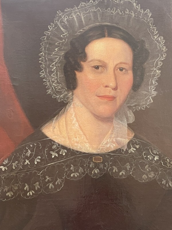 Antique Oil Painting 19th Century Estate Heirloom Painting Pretty Woman Female gallery