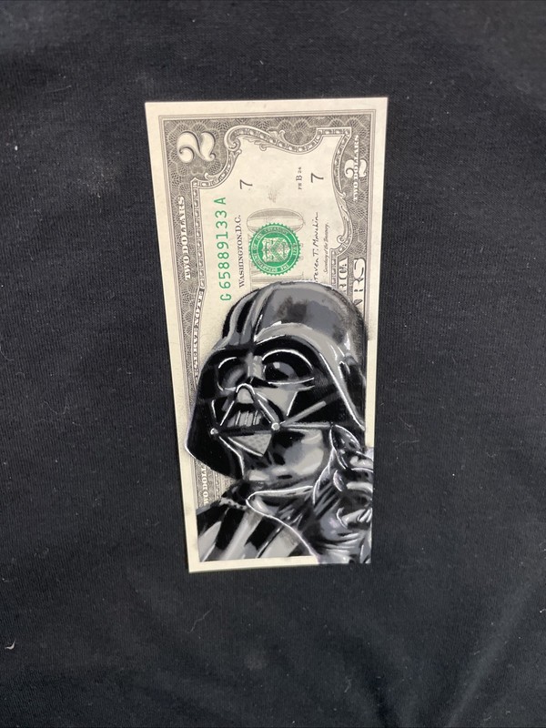 Darth Vader 2 Dollar Bill painting Graffiti Art Street Art Star Wars Dark side gallery