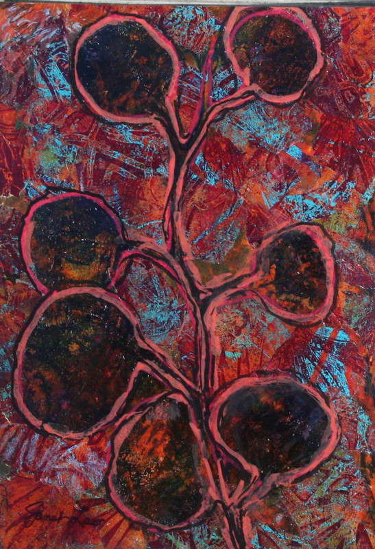 JANET LEO sfa ORIGINAL BOTANICAL MONOPRINT Eucalyptus II