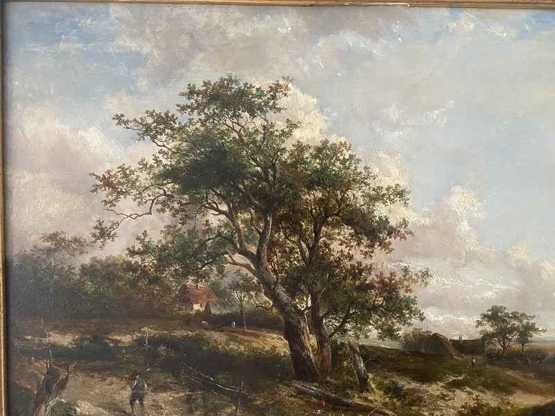 JOSEPH THORS (BRITISH 1843-1898) Landscape Oil on Canvas Signed & Dated LR Nice! gallery
