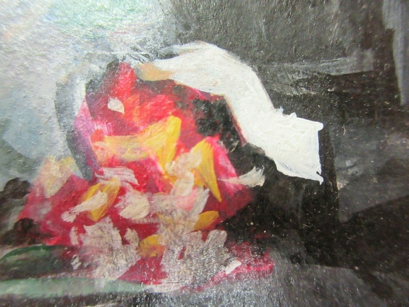 ERIK FREYMAN - "ORIGINAL OIL PAINTING" "DEEP IN THOUGHT" SMALL OIL ON BOARD gallery