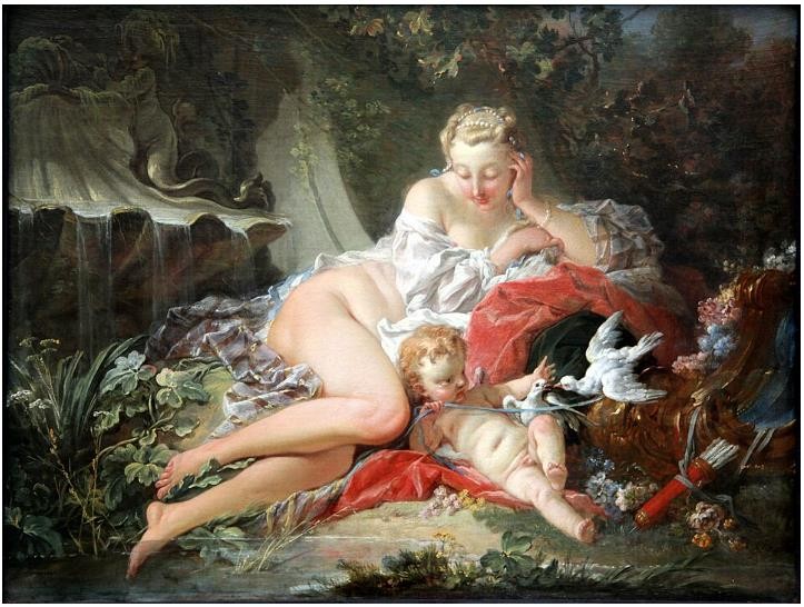 Art Giclee Printed Painting François Boucher: Venus and Cupid Home Decor Canvas