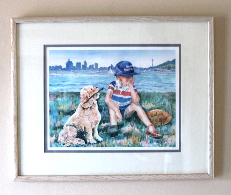 SEATTLE DREAMN by Violet Skiles Signed Ltd. Ed Watercolor Seattle 21×17 EUC