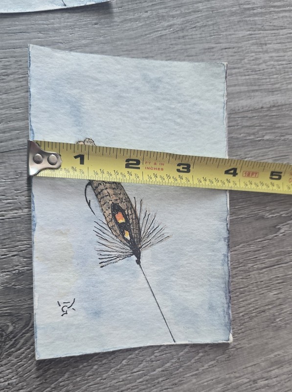 10 Original Watercolor Painting Fly Fishing Lures Small DAN GARMUS Art gallery