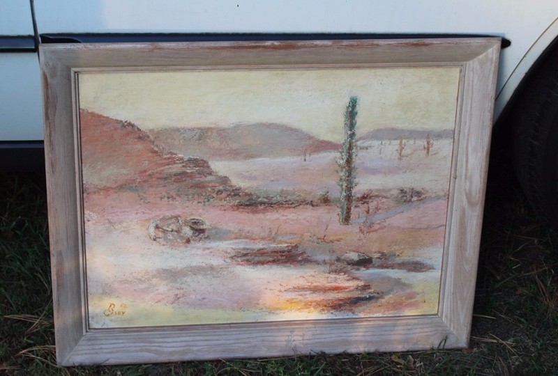52′ R.Casey Southwest Western Original Post-Impressionist Signed Oil Painting