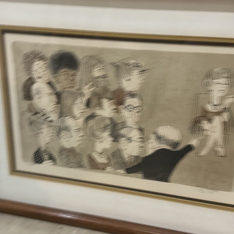 Vintage Signed, Matted, Framed Print Robert Sills Gallery Anthony Joyce Jury Art gallery