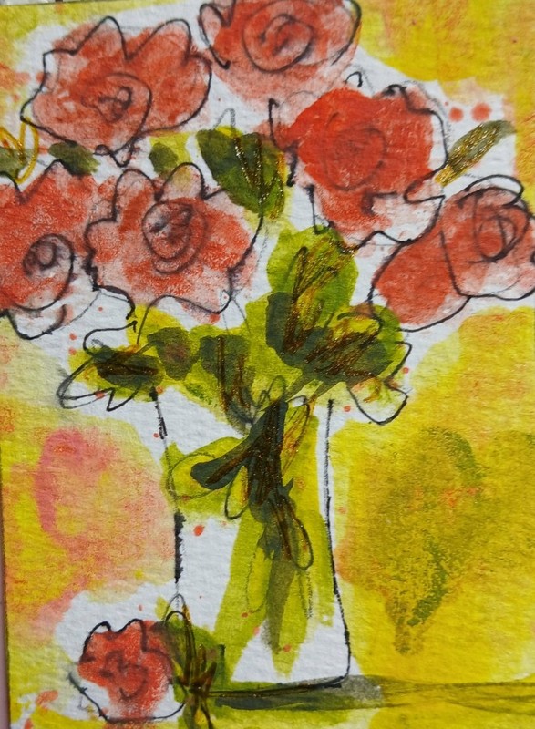 Aceo Mixed Media Art Card