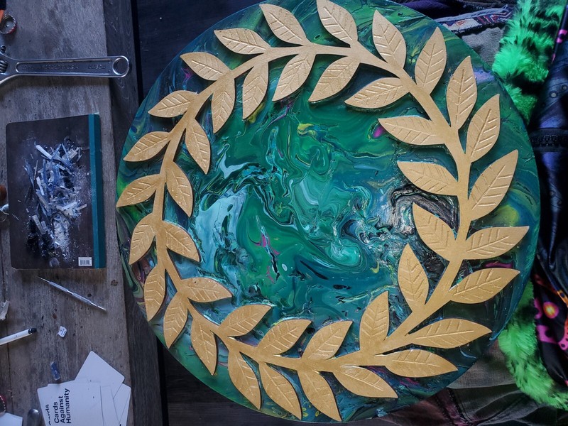 Paint Pouring Swirld Peace