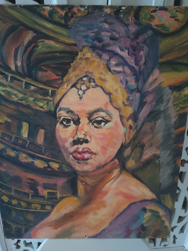 Orig. Acrylic On Canvas, Signed, Featuring Maya Angelou 16"X20" gallery