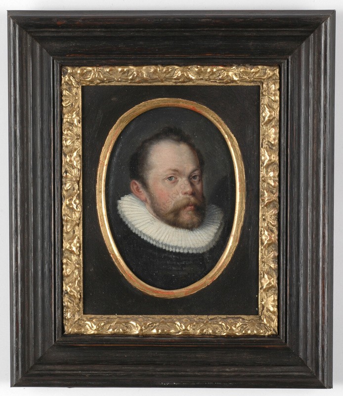Michiel van Mierevelt (1567-1641) «Mayor of Delft» important oil miniature (m)