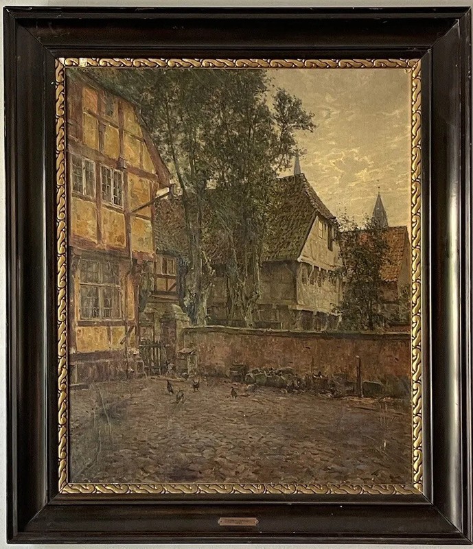 CARL SOYA JENSEN ANTIQUE DANISH LANDSCAPE IMPRESSIONIST OIL PAINTING OLD DENMARK