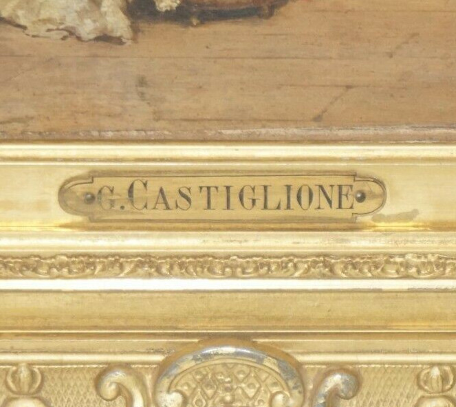 Italian Masterpiece Artist Giusesppe CASTIGNLIONE Painting On Wood Board gallery