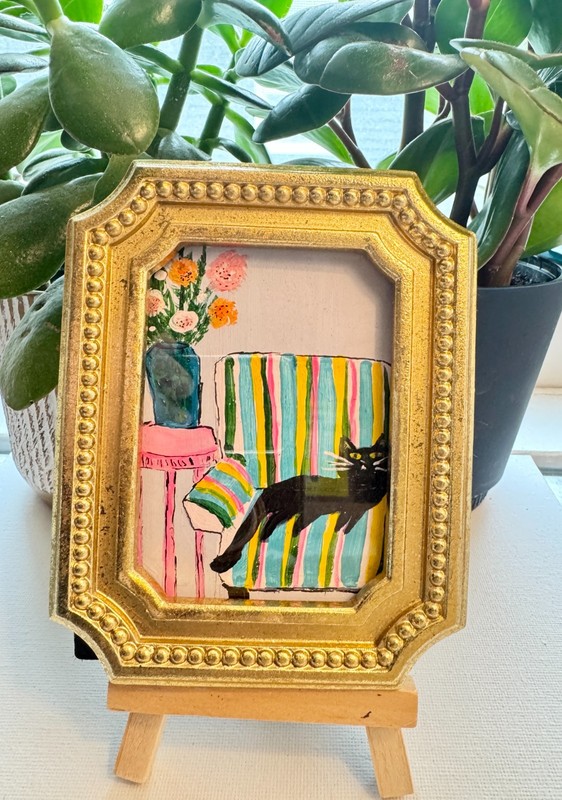 Aceo Custom Pet Portrait Painting, Original Mini Painting pets 2.5 x 3.5, OOAK, gallery