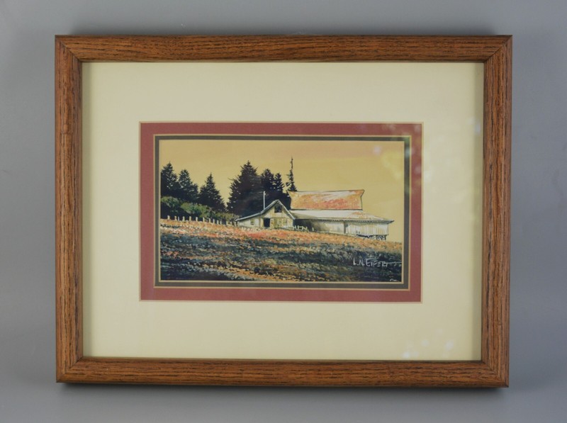 Larry Eifert – Original Rural Landscape Painting Old Barn – Ferndale California