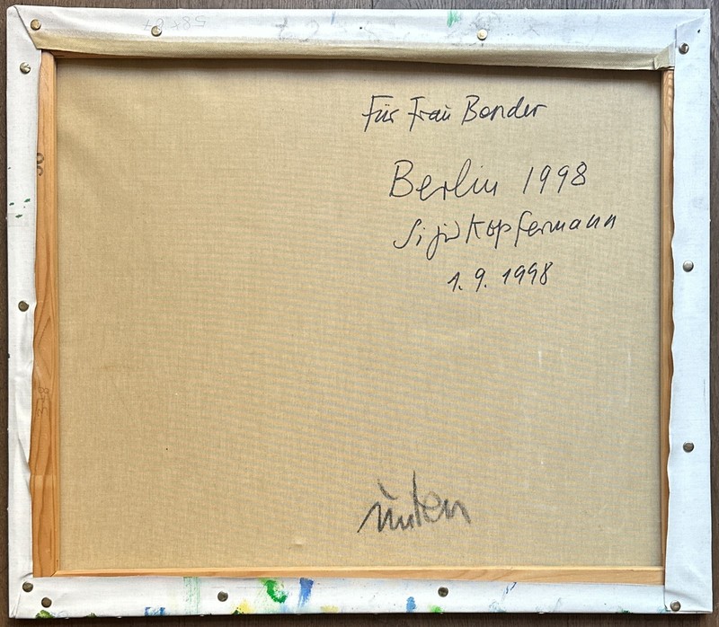 Sigrid Kopfermann, oil on canvas 1998, signed, Düsseldorf, Berlin Informel gallery