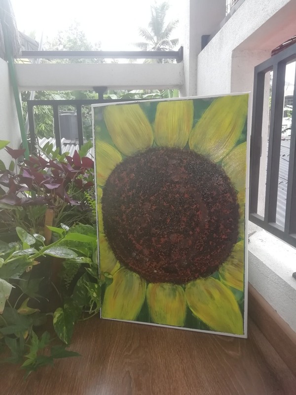 Hand Painting Sunflower wall art wall decorations Brush paintings Trending arts gallery