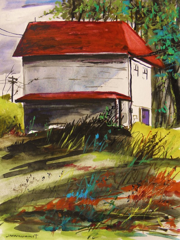 ORIGINAL RAIL Landscape WATERCOLOR Painting JMW art John Williams Impressionism