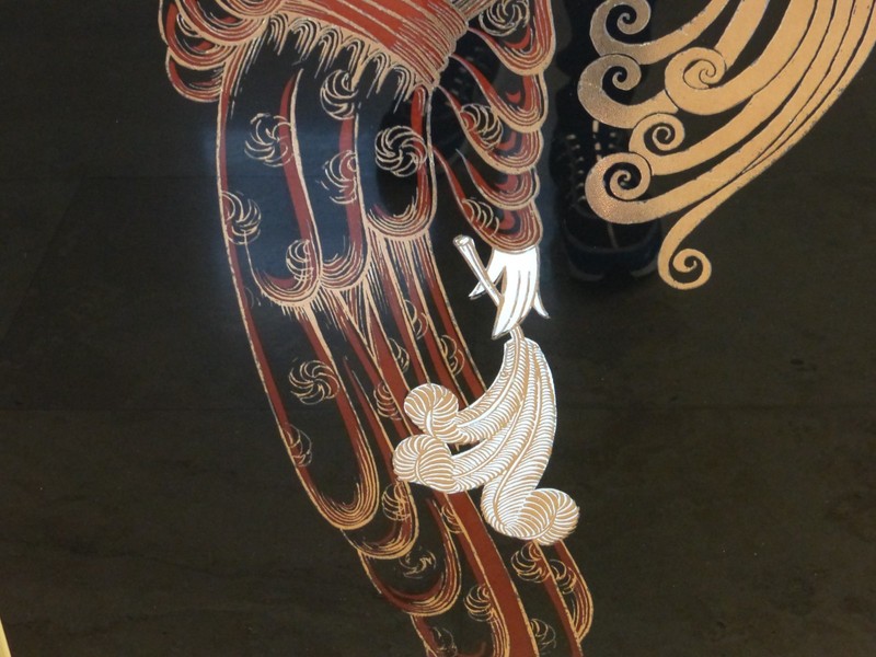 Erte Reverse Foil Enamel On Glass Art Deco Lovely Lady Painting gallery