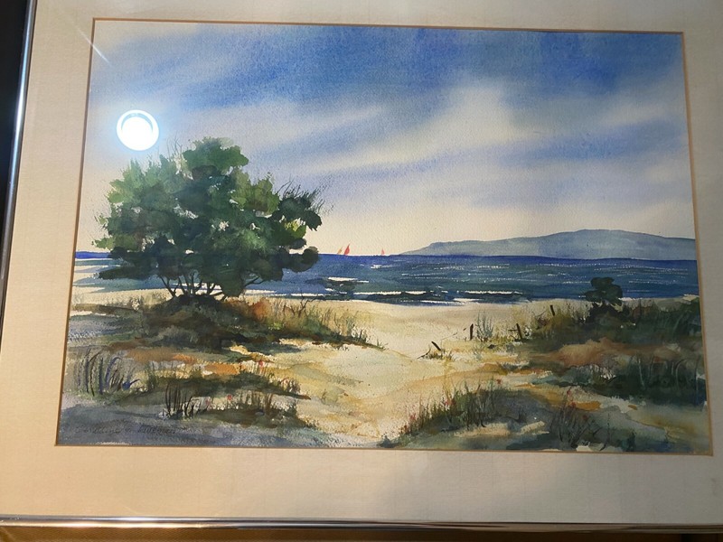 Superb Bruce Johnson (b1944) «Holpert Holland» Watercolor Painting-Signed/Framed
