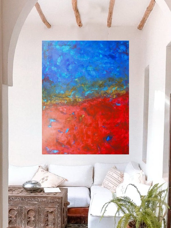 Mark Little Original Giant Profesional Painting 84”X62” (7 Foot) Abstract Modern gallery