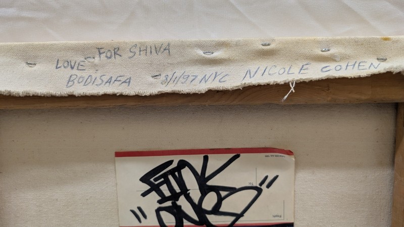 LOVE FOR SHIVA expressionist abstract painting by NICOLE COHEN 1997 NYC gallery