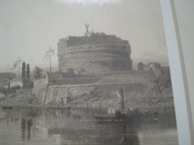 Félix Benoist Lithograph “Rome dans sa Grandeur” Ponte e Castello Sant Angelo gallery