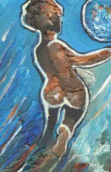 Contemporary acrylic paintings on board canvas original. Let’s play ball