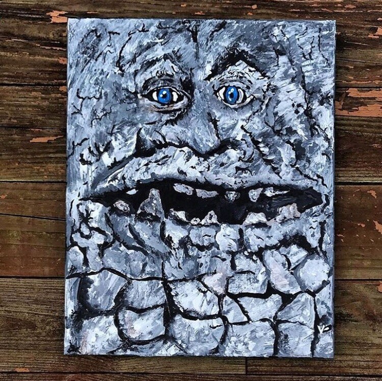 The Neverending Story STRONGHANDS 16×20 Original Canvas Acrylic Painting Pop Art