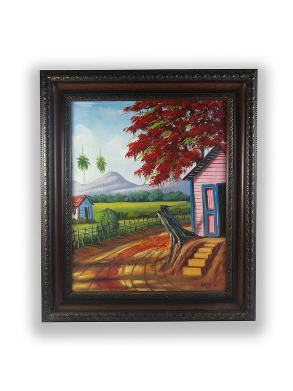 Dominican Countryside Painting | Pintura de framboyan en el campo
