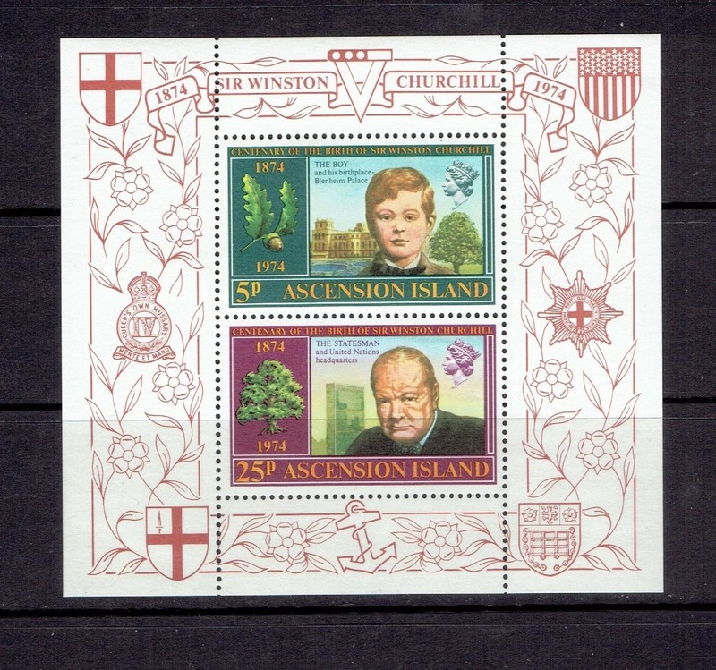 Ascension Island 1974 Scott #182a Winston Churchill MNH