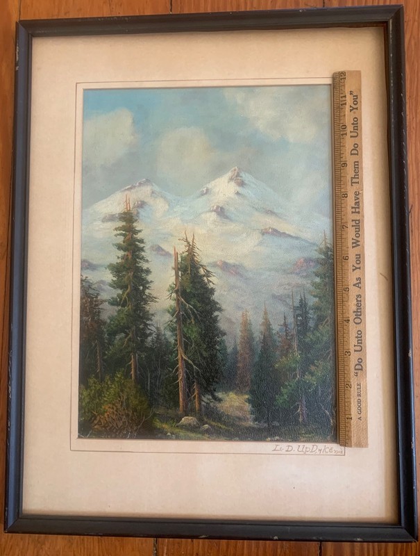 C1912 Painting Leroy Dayton Updyke Washington Artist Mt Baker American Art
