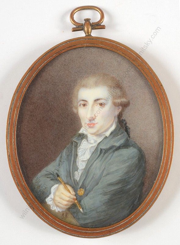 Monogramist J.B. » Copy after a self-portrait of young artist from 1790s»