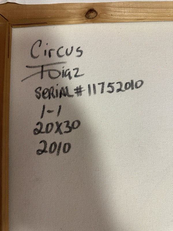 Toiaz Original OOAK Circus Acrylic Painting Canvas 20x30 Signed 2010 gallery