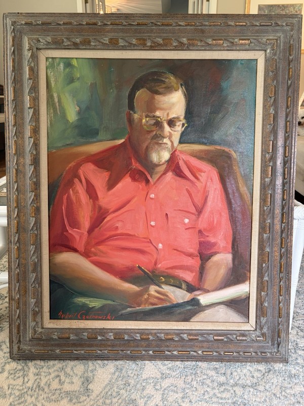 Norbert Czarnowski Signed Original Oil Portrait Painting Framed Listed Artist