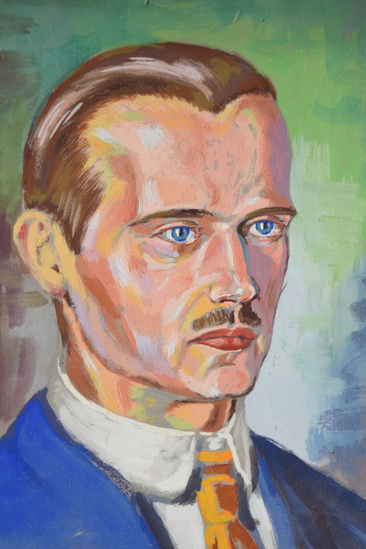 Ernst August Funke 1895-1961 Mülheim / Mixed Media ~ 1930 Portrait Self Portrait? gallery