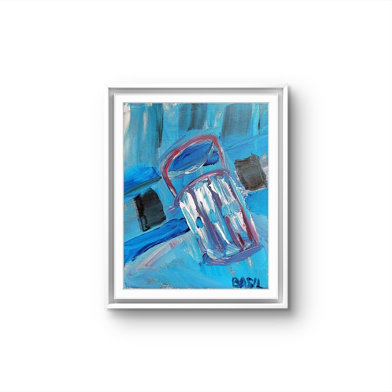Musicians' Drinking Glass Neo Expressionism Original Artwork on Canvas gallery