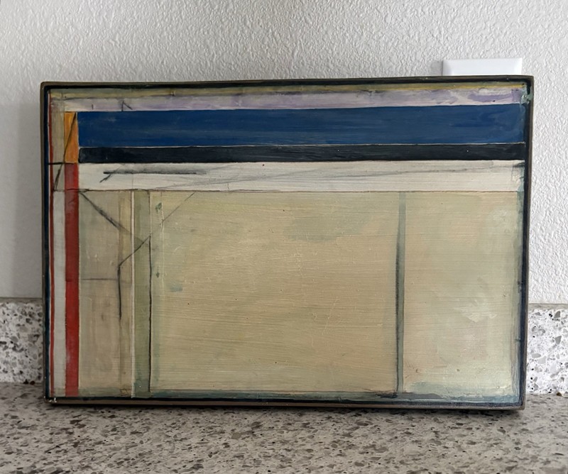Abstract Expressionism Painting in the Manner of Diebenkorn (12”x 18”)