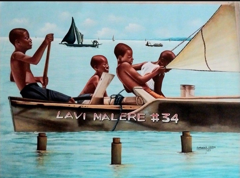 ŠTUNNING 30 x 40 Original ART BY THE LISTED MASTER LORVENS LOVENS-HAITI HAITIAN-