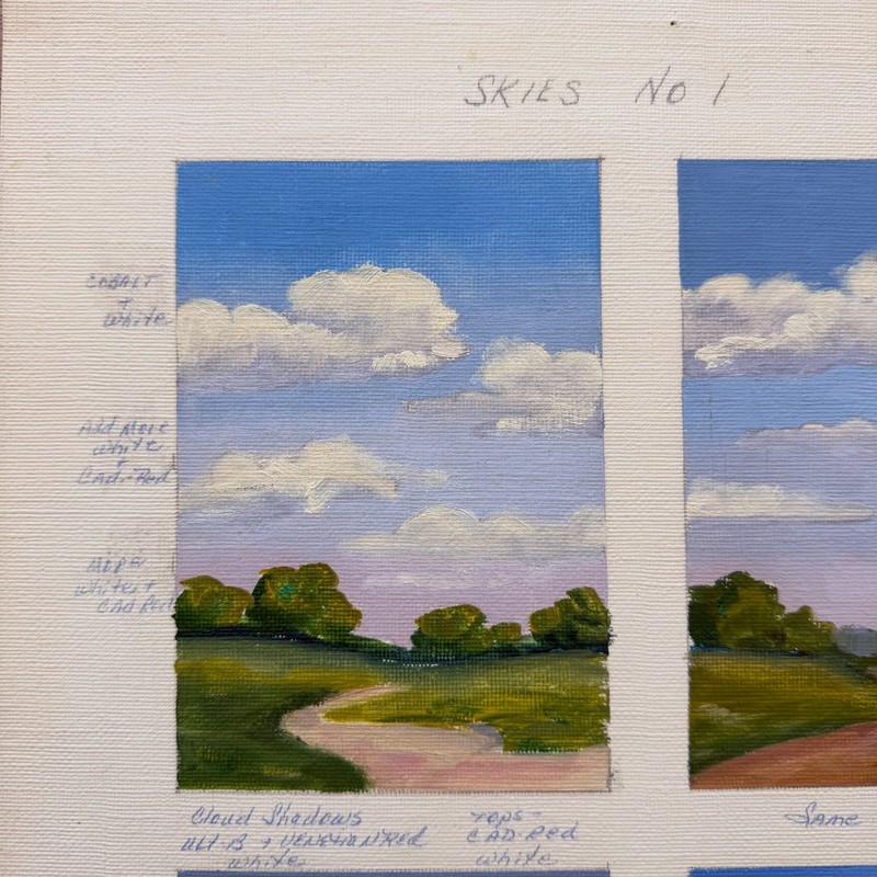 x2 Sky Cloud Painting Studies Landscape Color Notes 16x12 in Canvas gallery