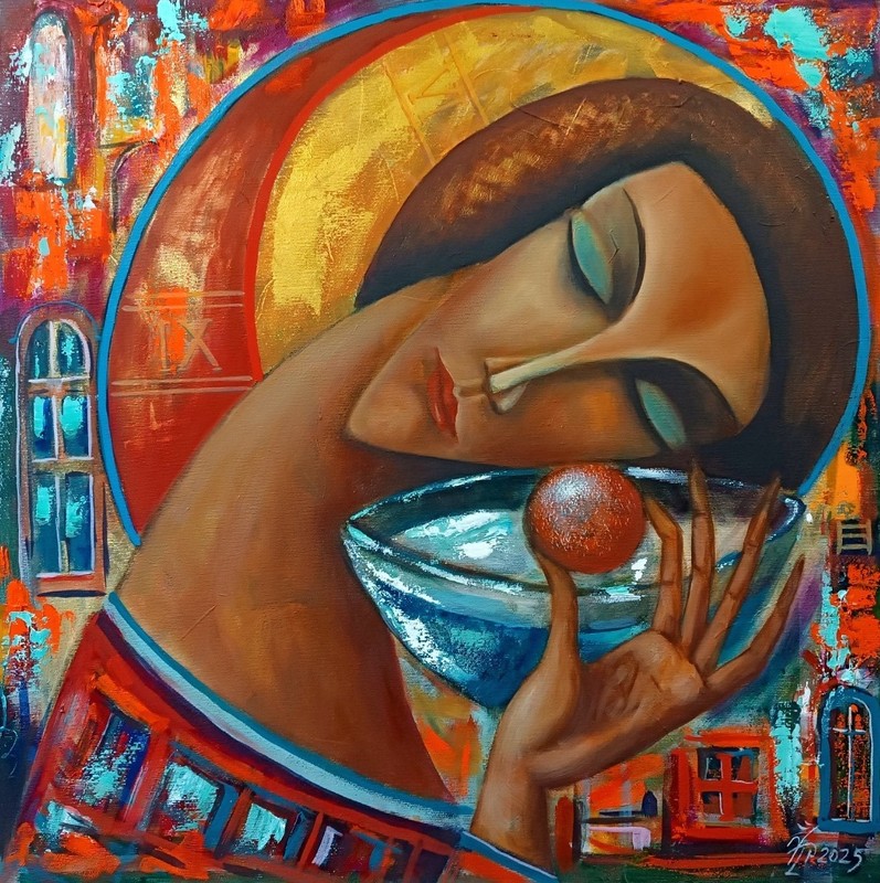 original oil painting CANVAs contemporary ART modern by V. Pronkin 2025 DIVINE