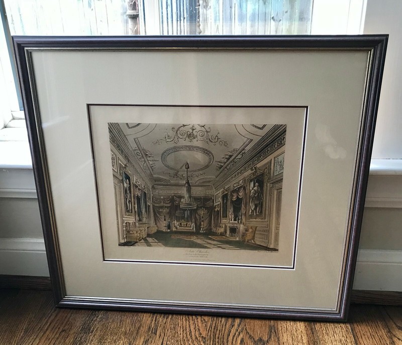 1816 W.R. Pyne Lithograph of Carlton House in London, engraved by T Sutherland