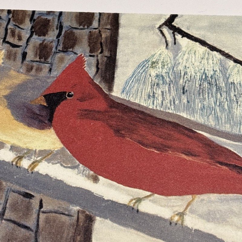 Official President Jimmy Carter Signed Art Print "Cardinals in Winter" gallery