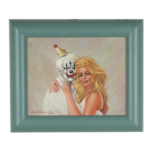 «Clowns Love Pretty Girls» By Anthony Sidoni 1999 Signed Oil Painting 11″x13″