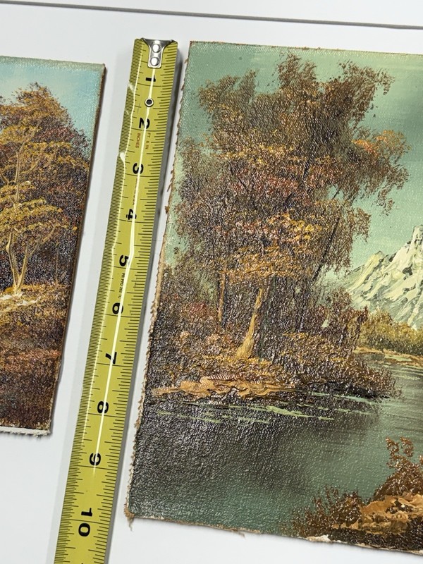(2) OIL ON CANVAS Board Artist Signed RUTH Landscape Paintings gallery