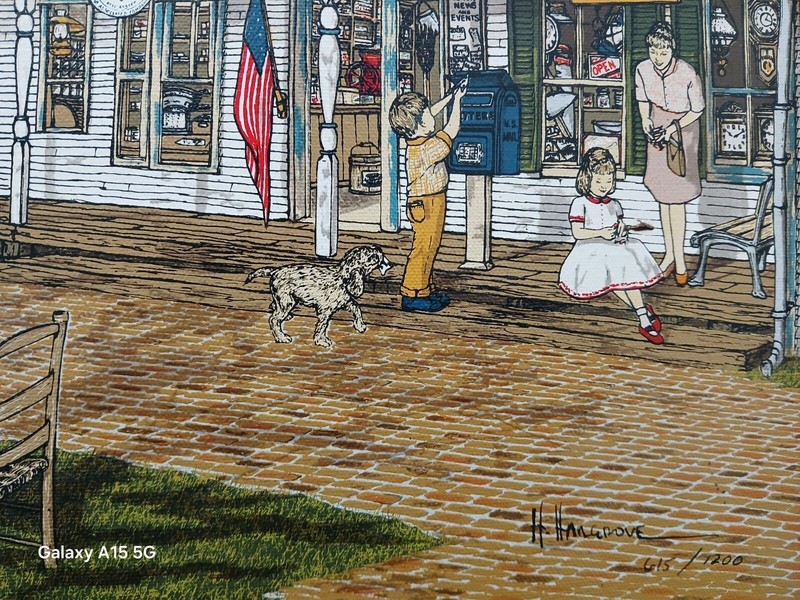 H. Hargrove "Lambertville Post Office" Serigragh Hand Color - Signed - #615/1200 gallery