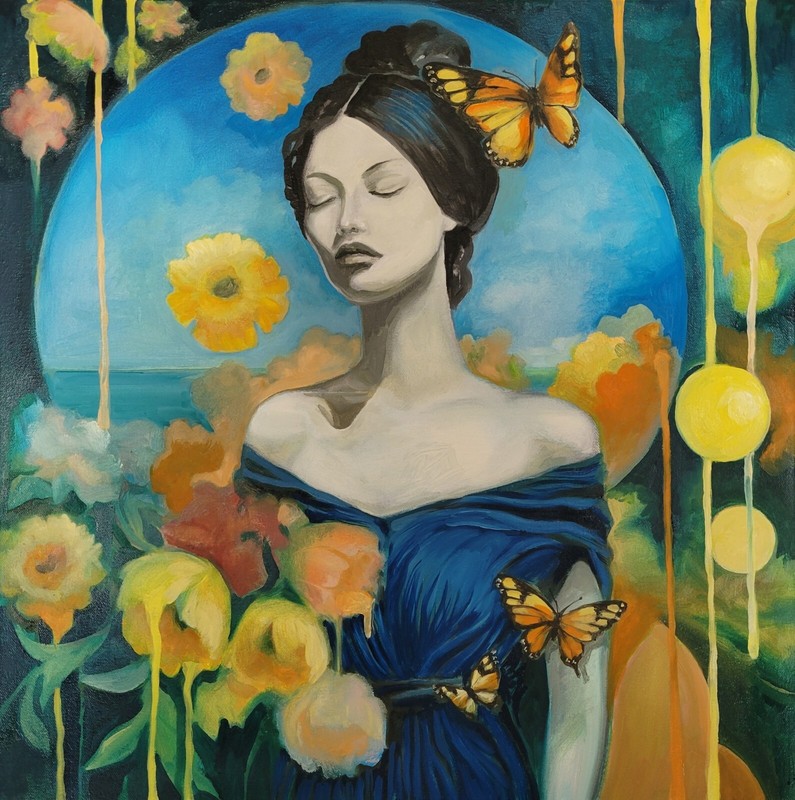 Original Oil on Gallery 1.5 in wrap canvas painting* 20 x 20 in*PEACE* signed