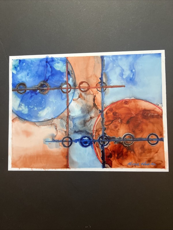 Beautiful , Unique , Colorful, Original – Hand Made Alcohol Ink Painting