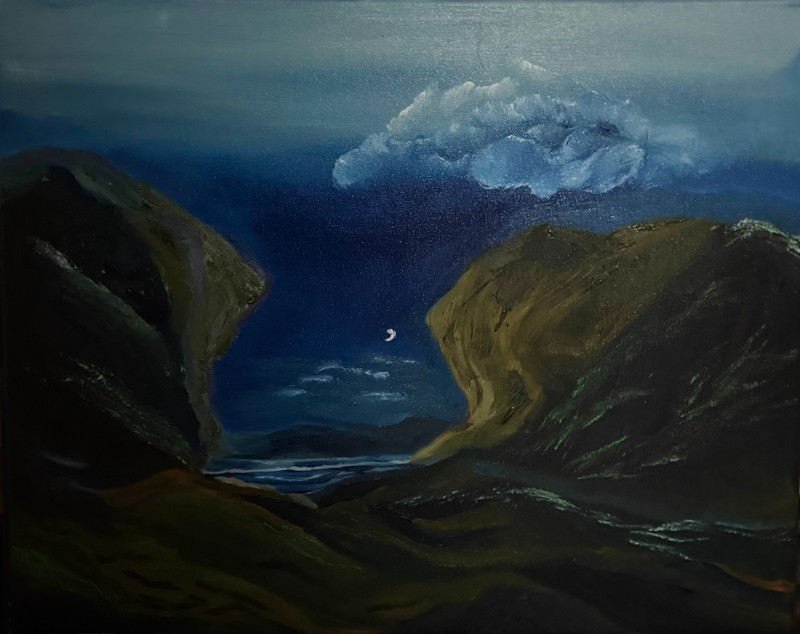 Moon’s Passage (oil paintings on 16×20 inches canvas original)