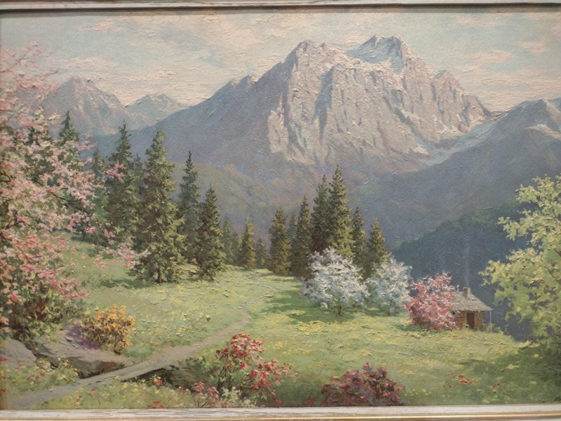 Gorgeous Vintage Signed Robert Spencer Mountain Trees Landscape Painting gallery